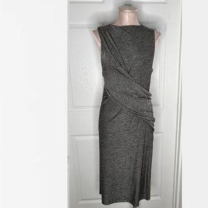 T by Alexander Wang Gray Sheath Midi Dress Sz L